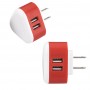 Adaptador de corriente con doble entrada para USB, compatible con dispositivos móviles VANEK - (F-SO-013) - Artículos Promoci...