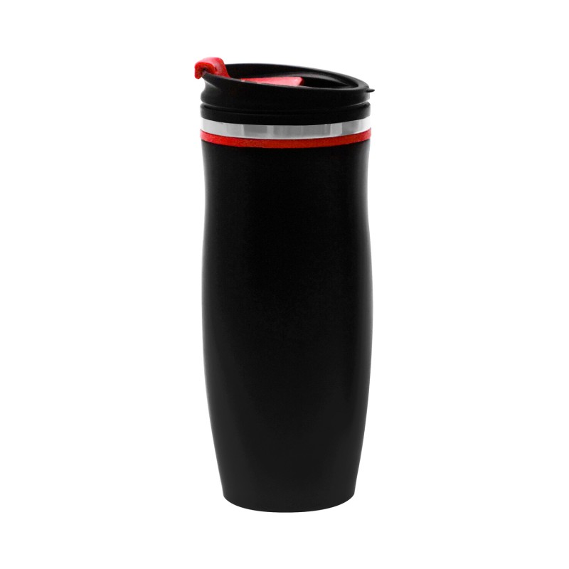 VASO DE DOBLE PARED INTERIOR PLASTICO "BLACK" (B-05-756) - Artículos Promocionales