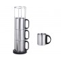 JGO TAZAS TERMICAS (SET)5PZ. COFFEE MIX PLATEADO - (DTTC-4TT9508) - Artículos Promocionales