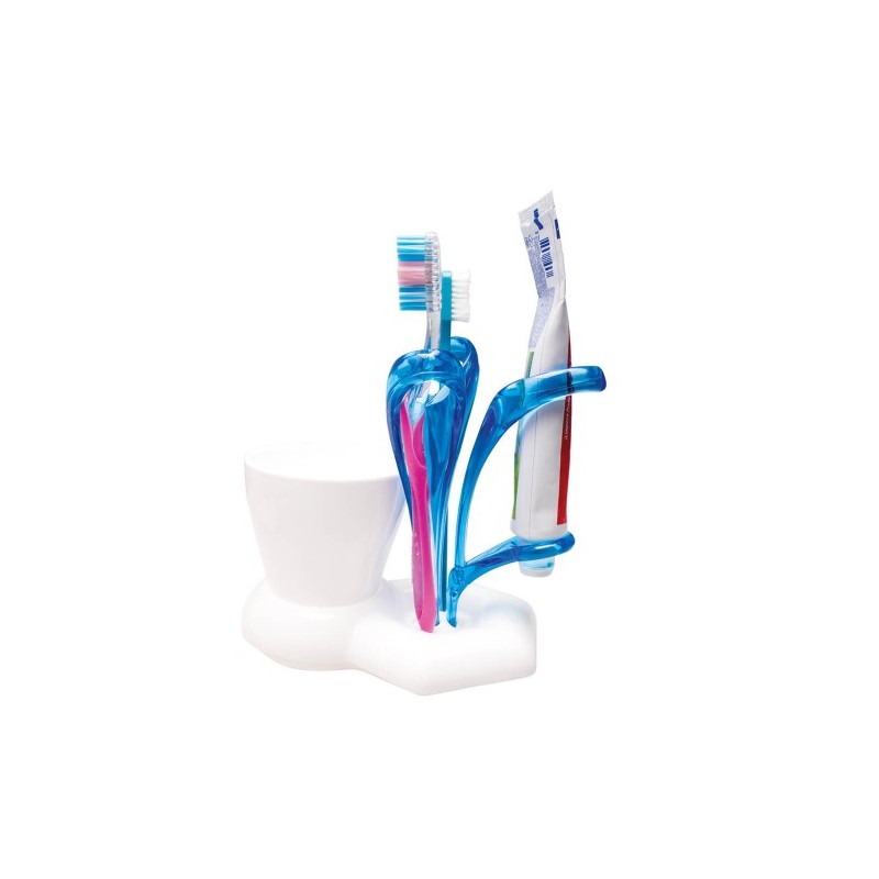 Soporte de plástico para cepillo y pasta de dientes (S-BEL004)