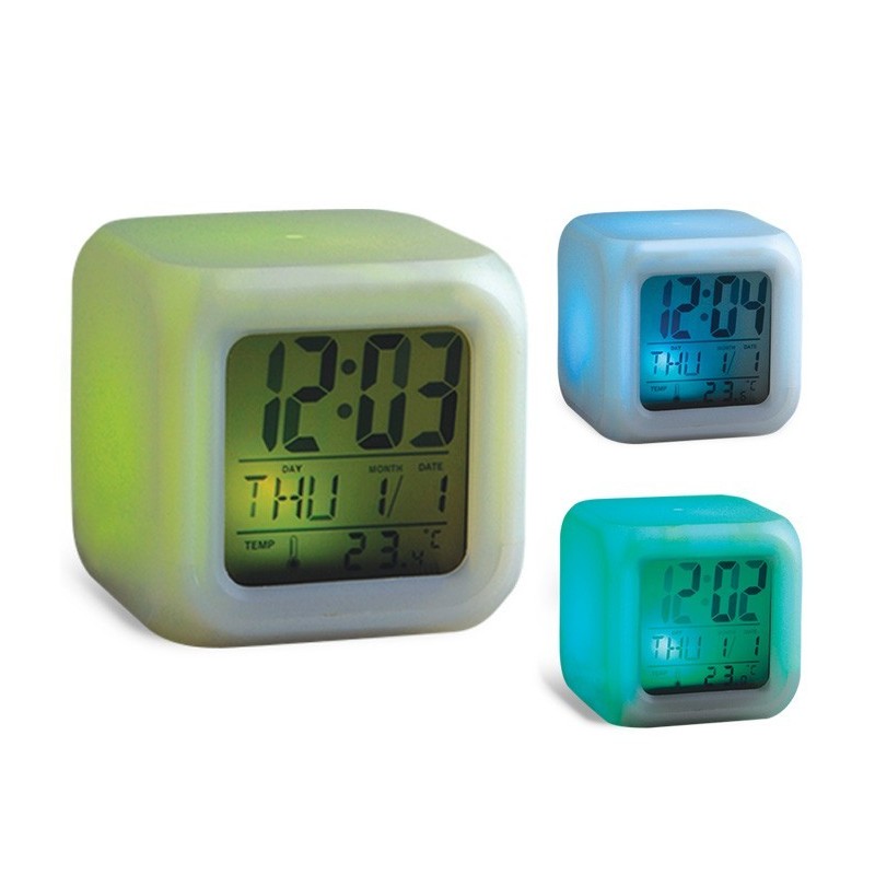 RELOJ DE MESA MULTIFUNCIONAL CUBO - (DO-RMF330)