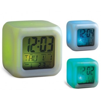 RELOJ DE MESA MULTIFUNCIONAL CUBO - (DO-RMF330) - Artículos Promocionales