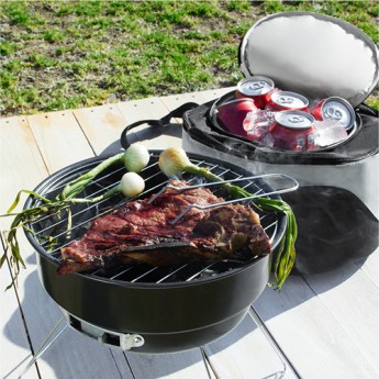 ASADOR CON HIELERA CAMPING (P-BBQ-002) - Artículos Promocionales